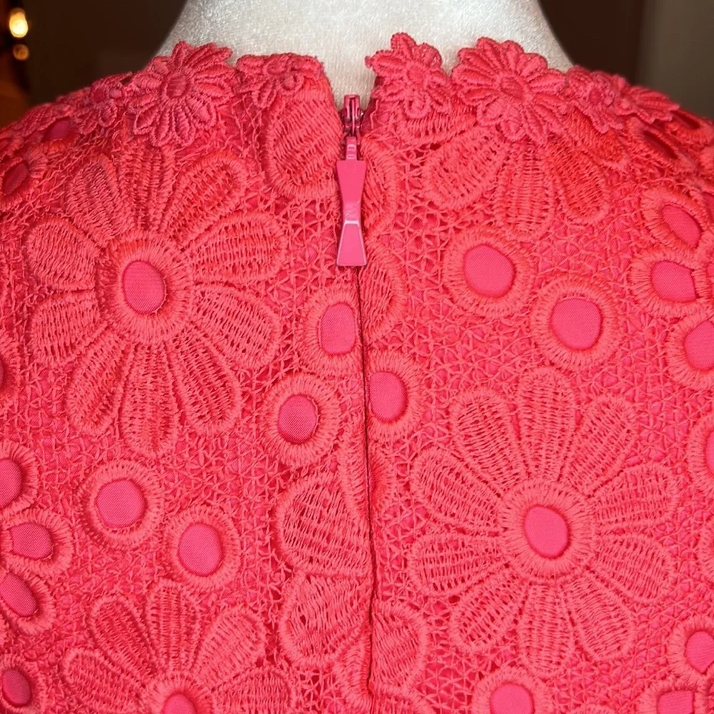 Kate Spade Coral Salmon Lace Shore Thing Shift Dress Size 2